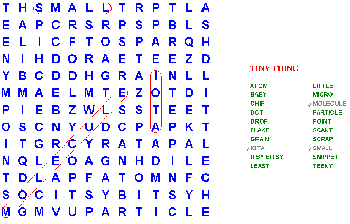Wordsearch puzzle 2011