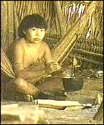 A Yanomany woman living in the Amazon forest